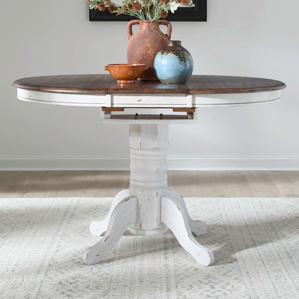 Carolina Crossing Gathering Table Base - White