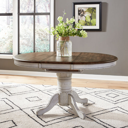 Carolina Crossing Oval Pedestal Table Base- White