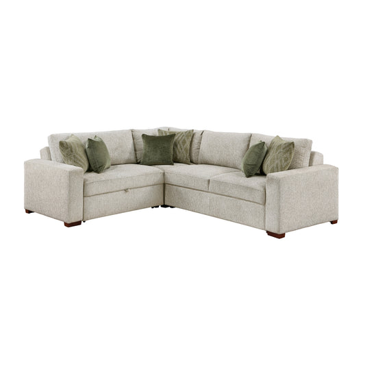 Isla 3-Piece Sectional with Pull-out Bed and Click Motion Back