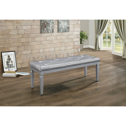 Allura Bed Bench - Silver