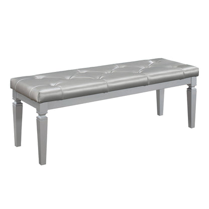 Allura Bed Bench - Silver