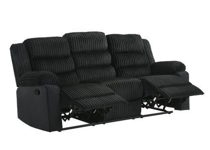 Max Reclining Sofa & Loveseat (Black)