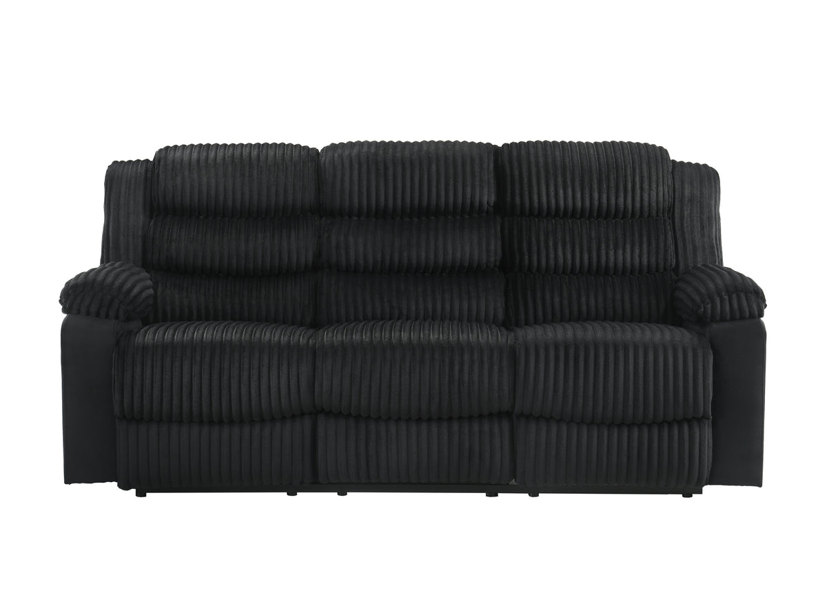 Max Reclining Sofa & Loveseat (Black)