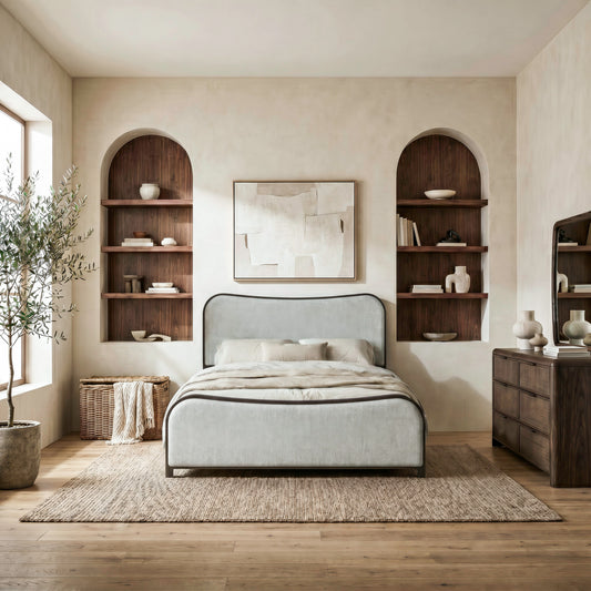 Skye View Queen Uph Bed, Dresser & Mirror