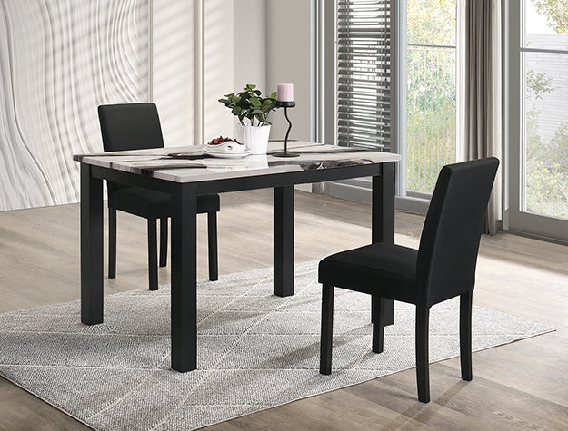 Resia Dining Faux Mbl Brown - 3Pc (2120BMBL-3P)