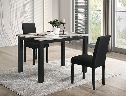 Resia Dining Faux Mbl Brown - 3Pc (2120BMBL-3P)