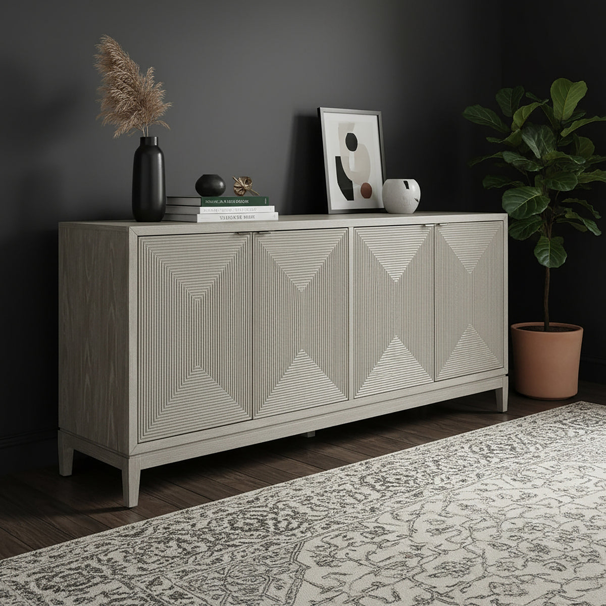 Kinsley 4 Door Accent Cabinet