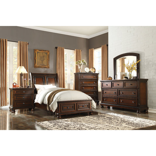 Cumberland (1/3) Twin Plfm Hdbd, Brw Chry
