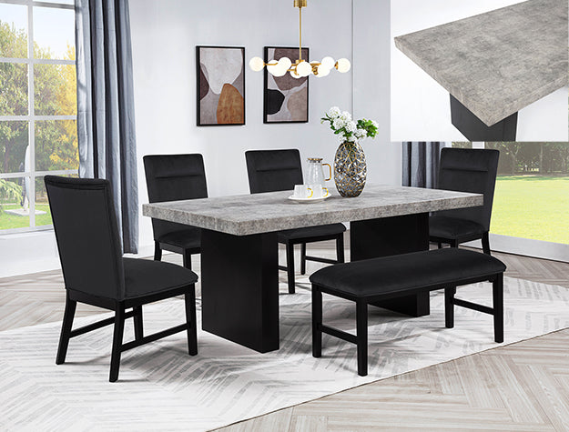 Sebastian Dining Group Black (2225BK-6P)