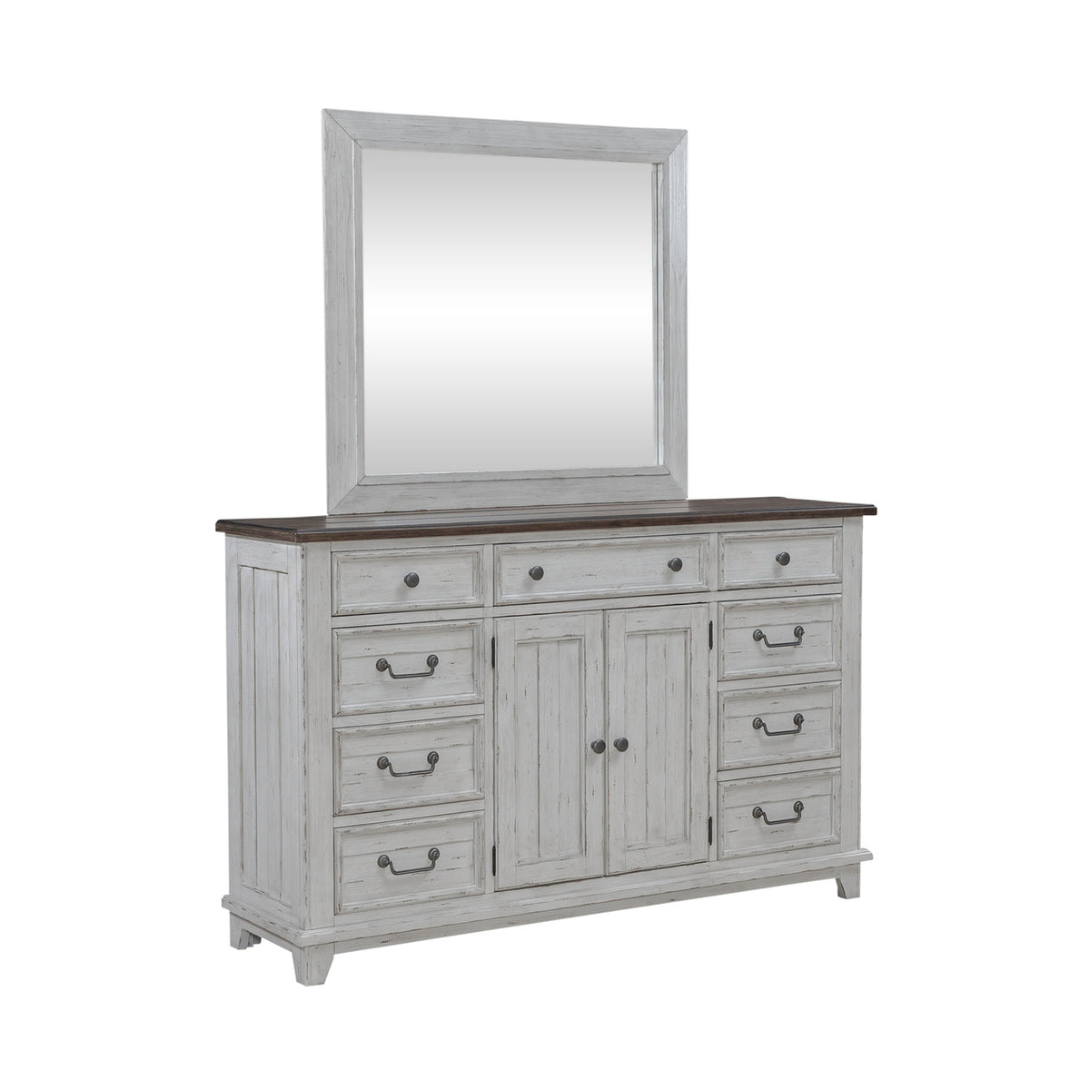 River Place Dresser & Mirror Bedroom Set