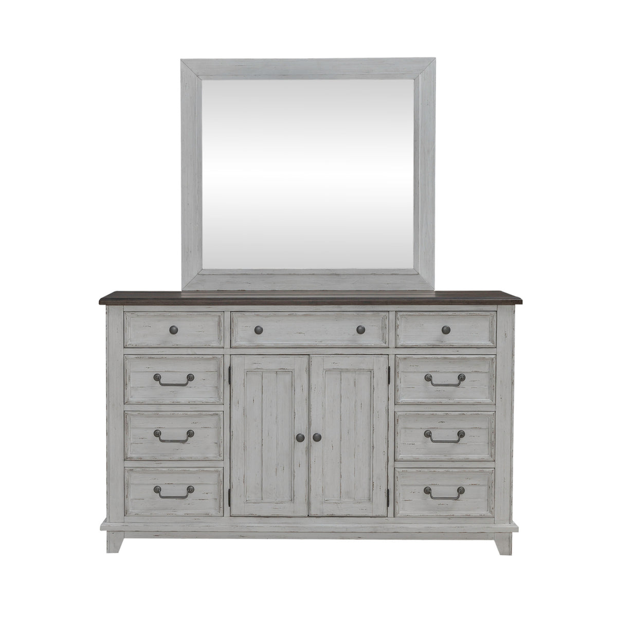 River Place Dresser & Mirror Bedroom Set