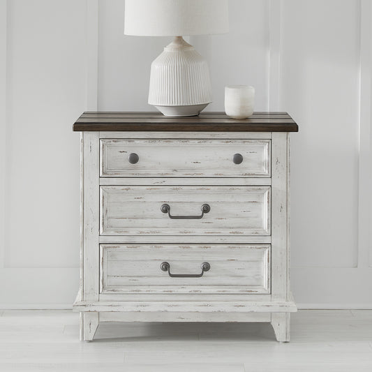 River Place 3 Drawer Nightstand with Charging Station