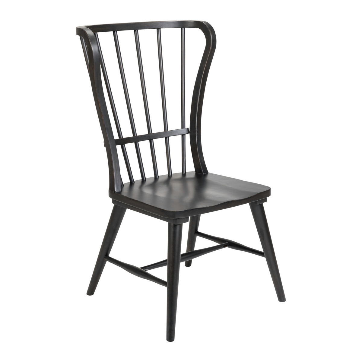 River Place Windsor Back Side Chair - Black (RTA)