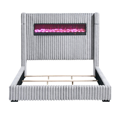 Fitzroy Queen Bed - Gray