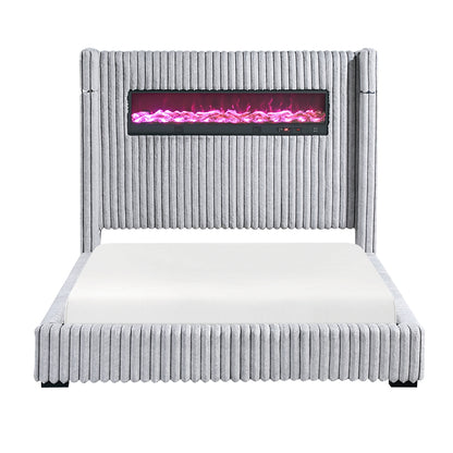 Fitzroy Eastern King Bed - Gray