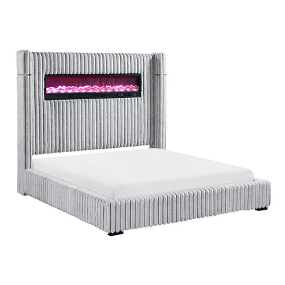 Fitzroy Queen Bed - Gray