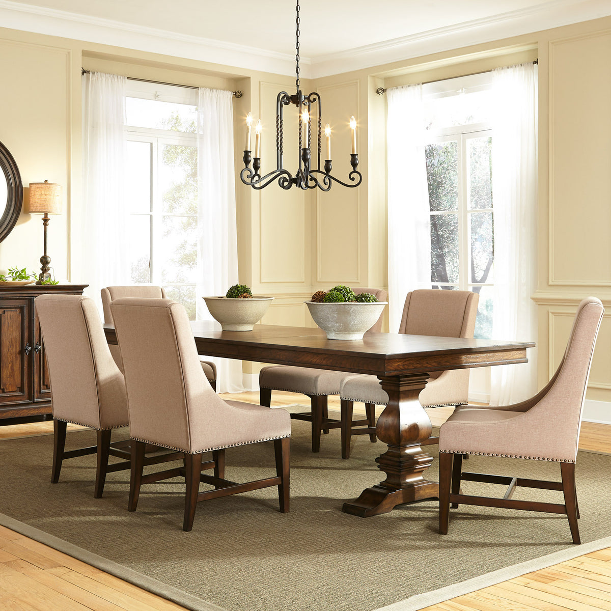 Armand 7 Piece Trestle Table Set
