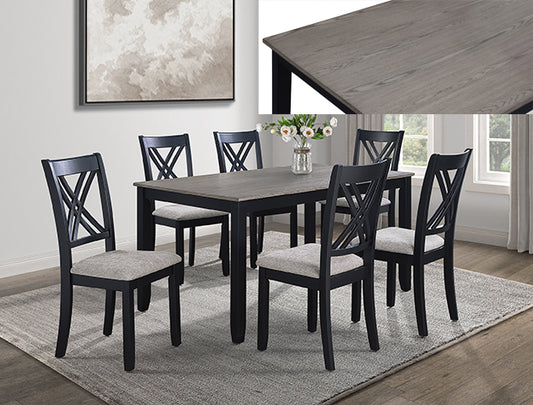 Eloise 7-Pk Dinette Set Light Grey (2430SET-LG)