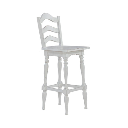 Magnolia Manor Ladderback Swivel Bar Stool