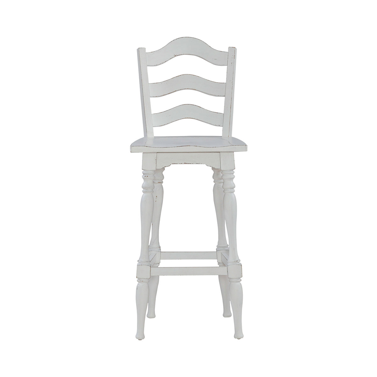 Magnolia Manor Ladderback Swivel Bar Stool
