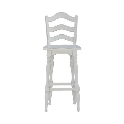 Magnolia Manor Ladderback Swivel Bar Stool