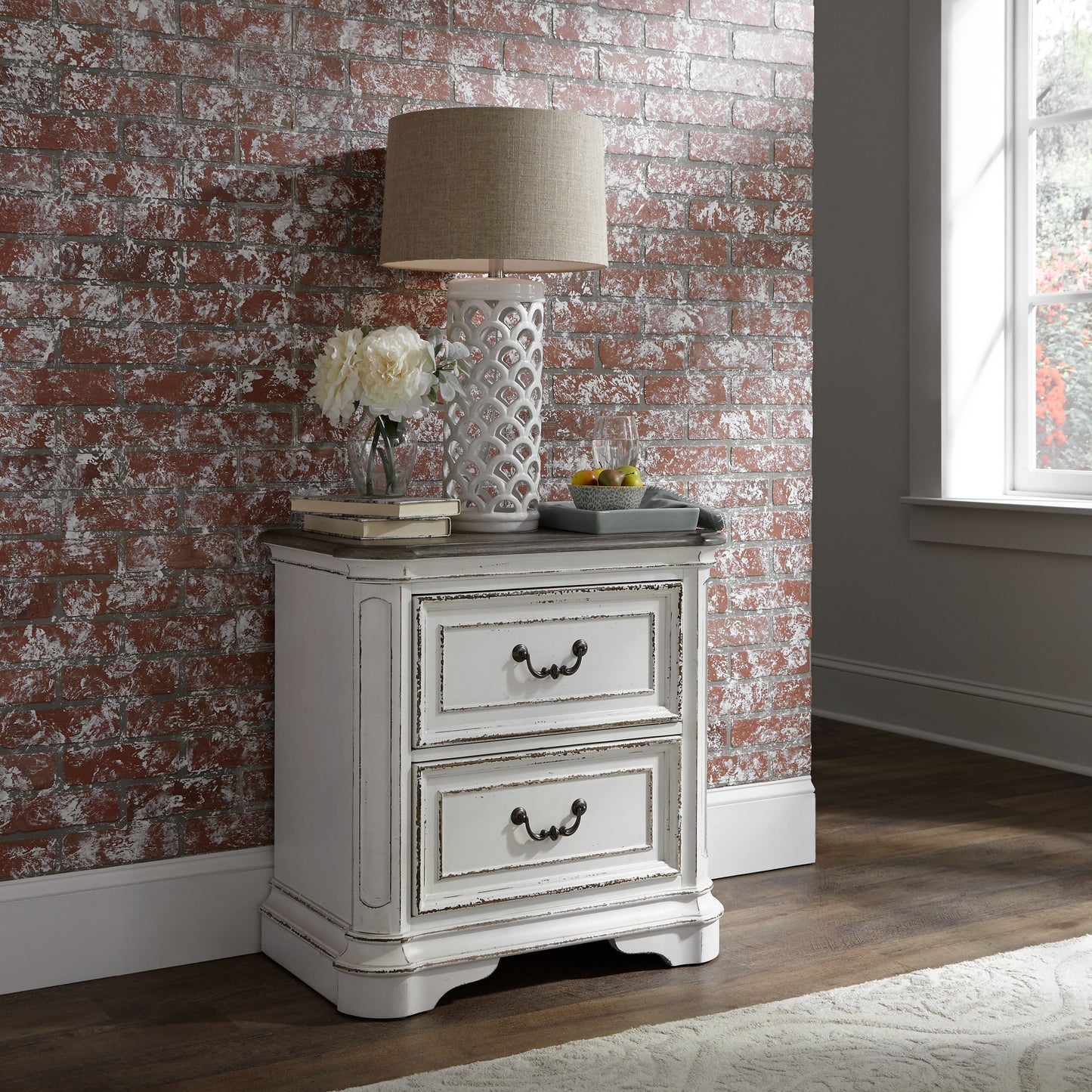 Magnolia Manor 2 Drawer Night Stand