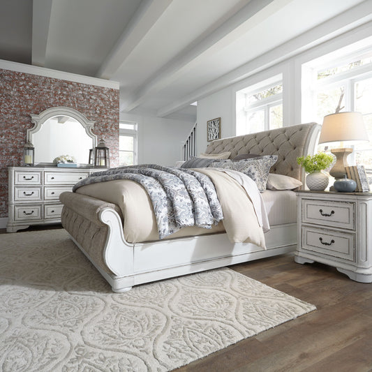 Magnolia Manor California King Uph Sleigh Bed Rails