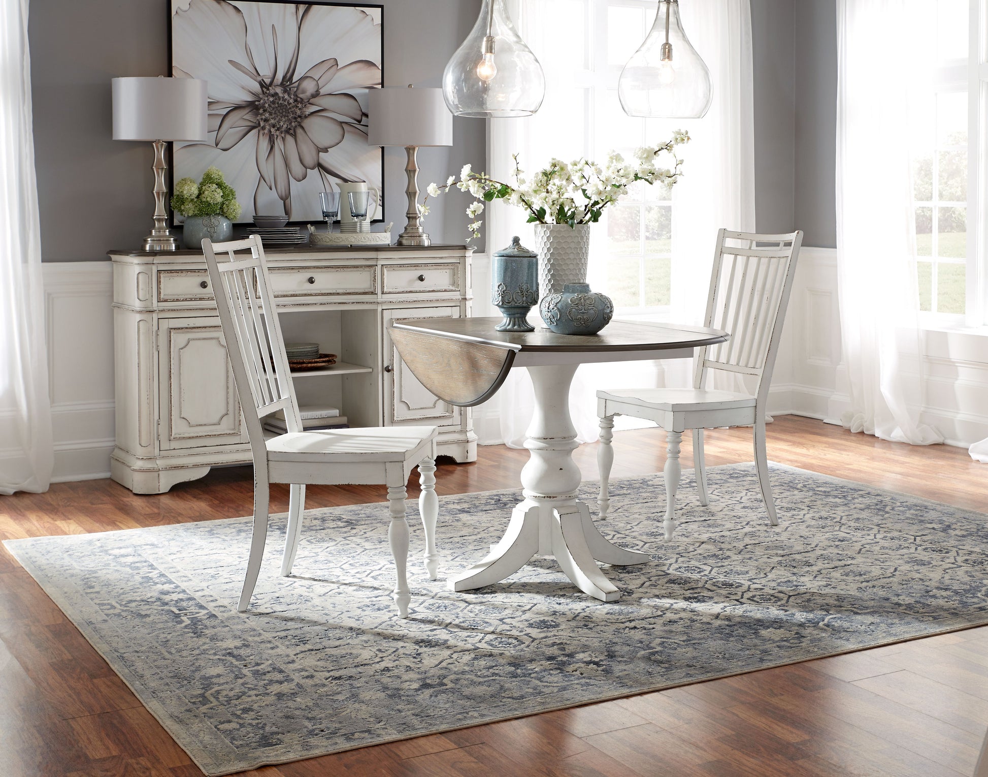 Magnolia Manor Opt 3 Piece Drop Leaf Table Set