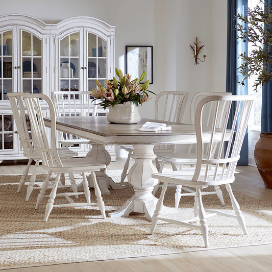 Magnolia Manor 7 Piece Double Pedestal Table Set