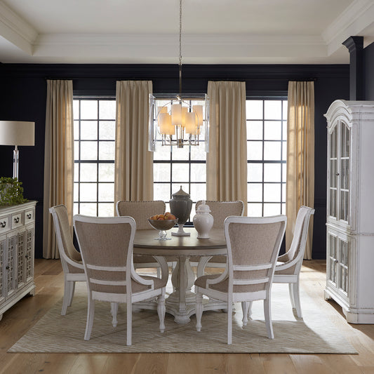 Magnolia Manor 7 Piece Round Ped Table Set