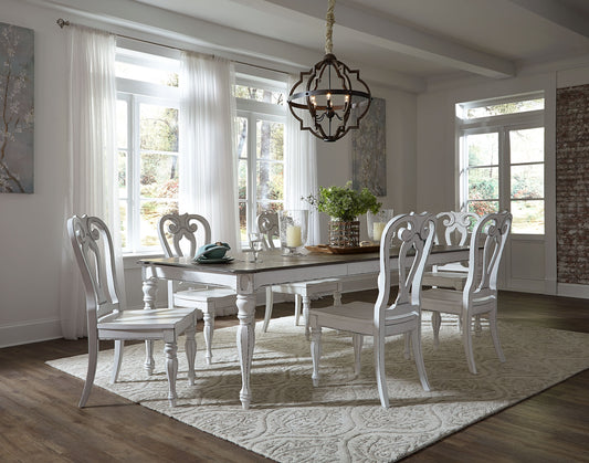 Magnolia Manor Opt 7 Piece Leg Table Set