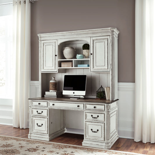 Magnolia Manor Jr Executive Credenza Hutch