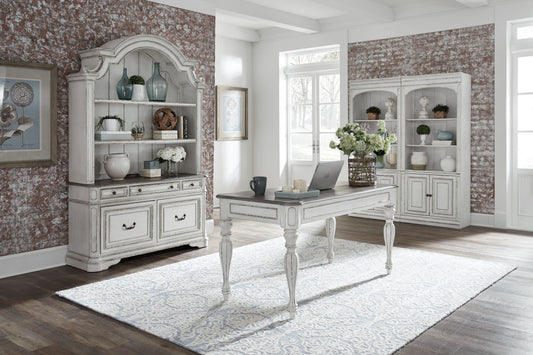 Magnolia Manor 3 Piece Desk & Hutch Set