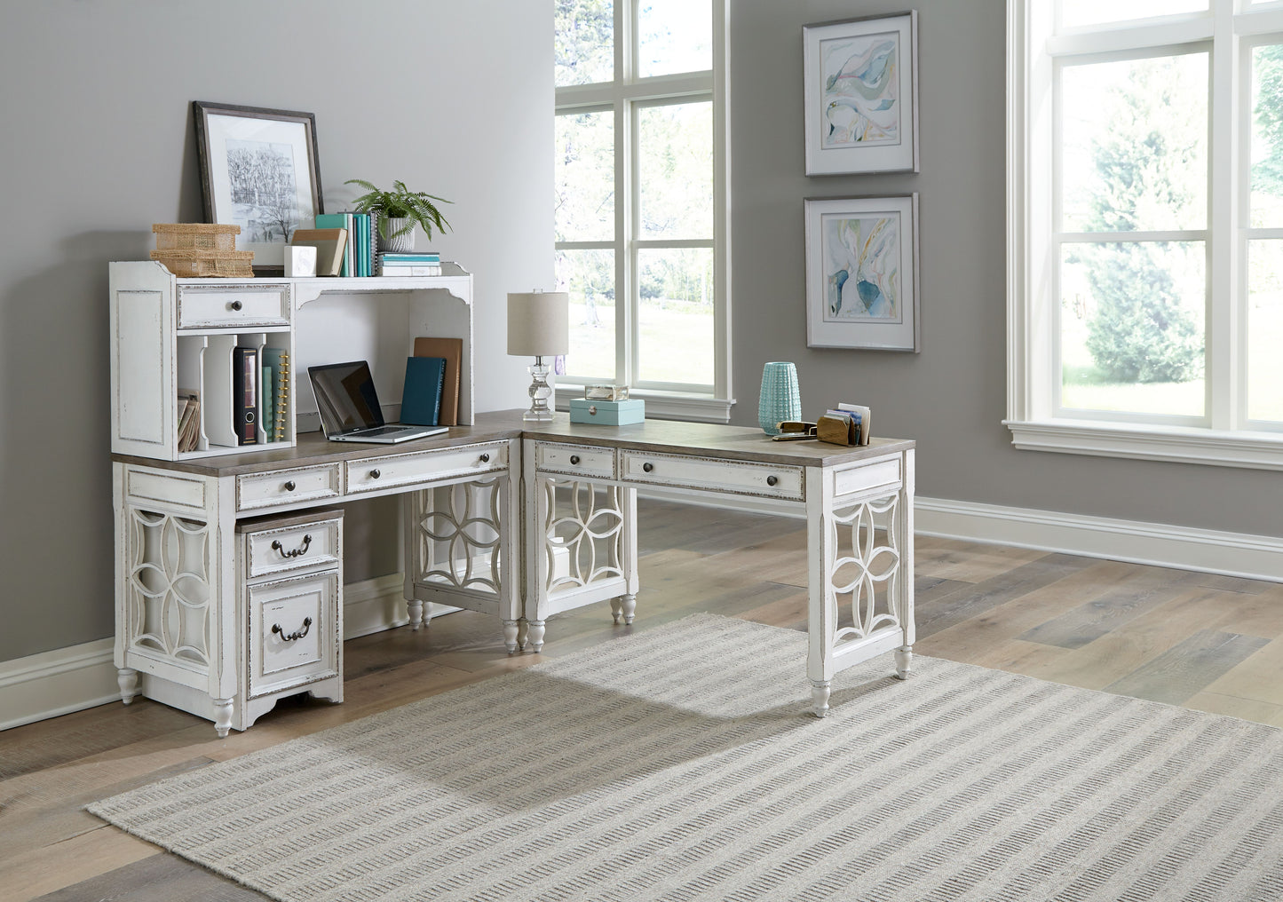 Magnolia Manor L Shaped Desk Set