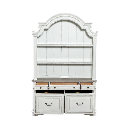 Magnolia Manor Opt Credenza & Hutch