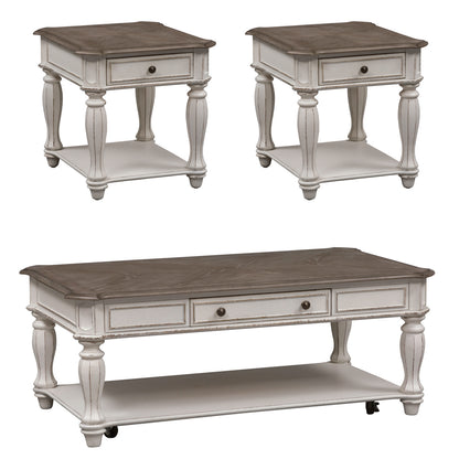 Magnolia Manor 3 Piece Set (1-Cocktail 2-End Tables) (244-OT-3PCS)