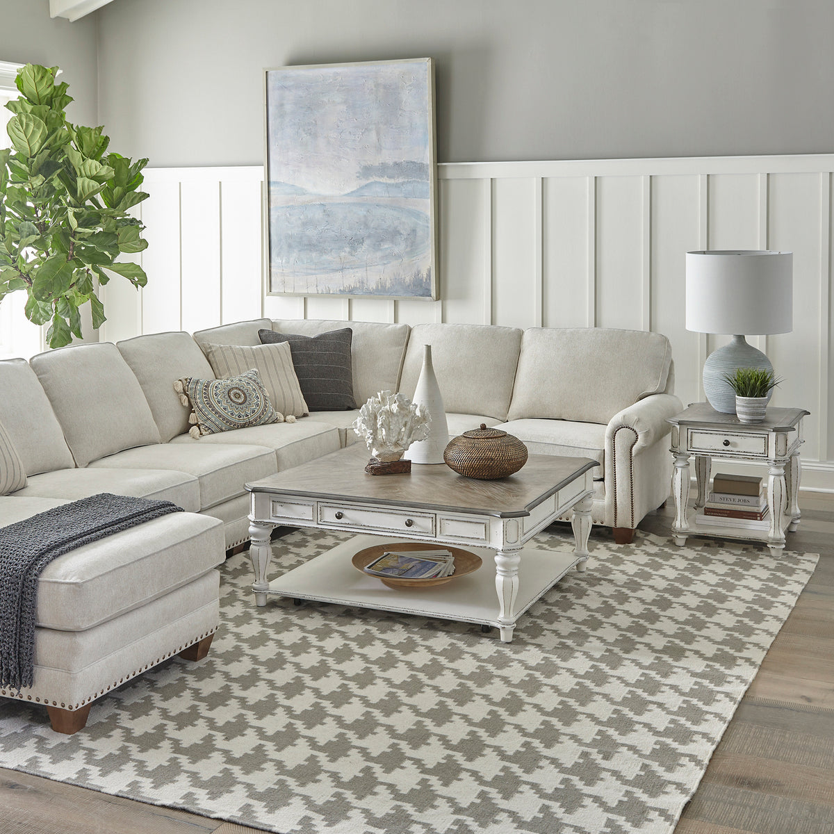 Magnolia Manor 3 Piece Set (1-Cocktail 2-End Tables) (244-OT-A3PCS)