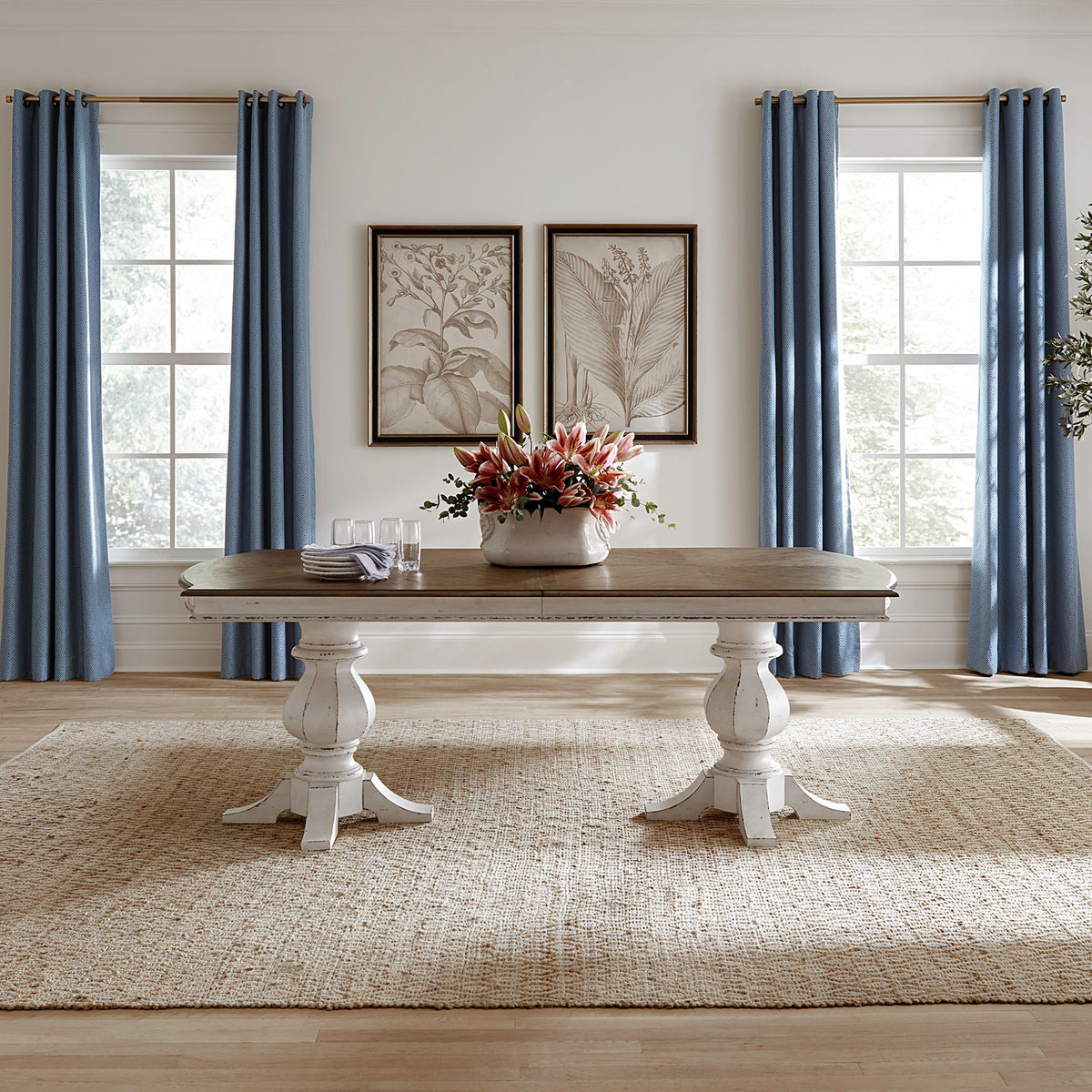 Magnolia Manor Double Pedestal Table Top