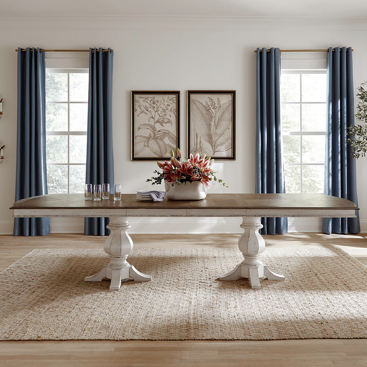 Magnolia Manor Double Pedestal Table Top