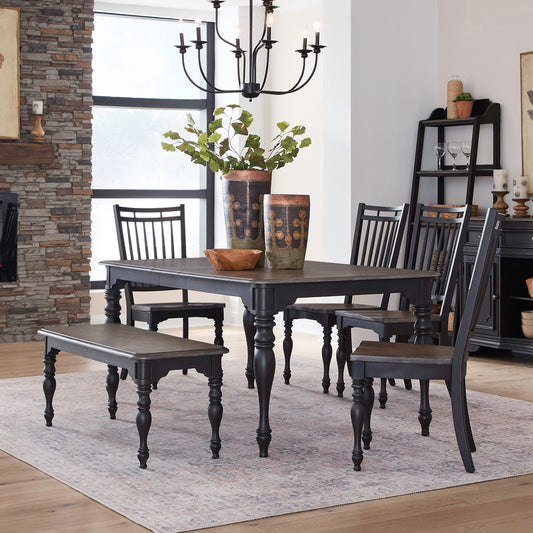 Magnolia Manor Opt 6 Piece Leg Table Set