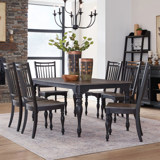 Magnolia Manor Opt 7 Piece Leg Table Set