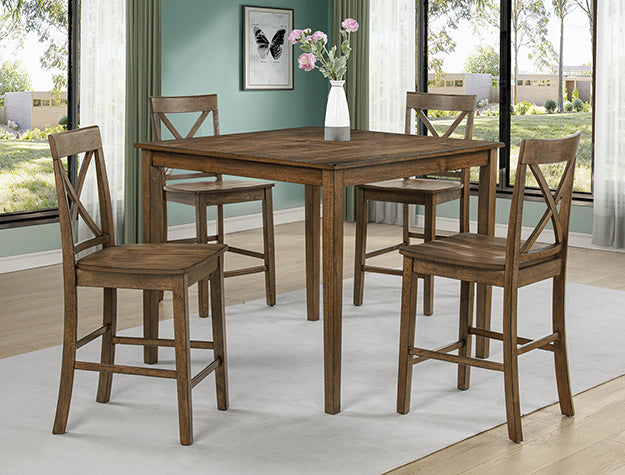 Theodore 5Pk Ct Ht Tbl Set Brown (2753SET-BRN)