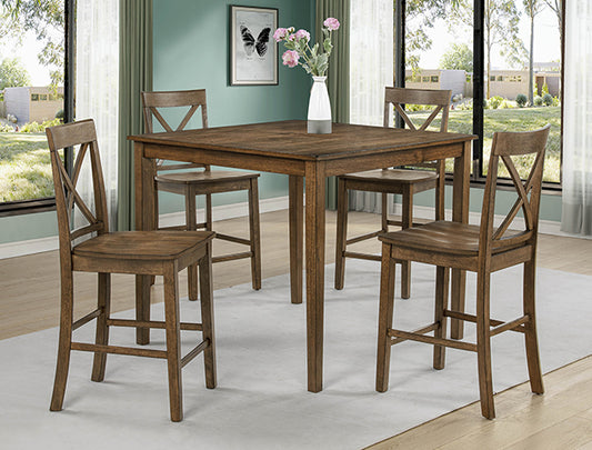 Theodore 5Pk Ct Ht Tbl Set Brown (2753SET-BRN)
