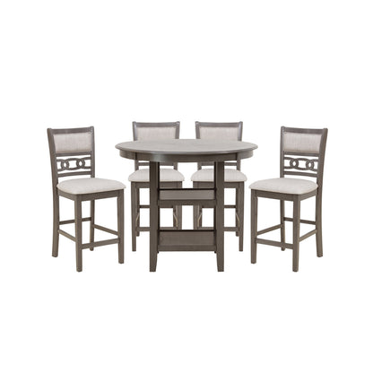 5Pc Pack Counter Height Set, Gray Mindy