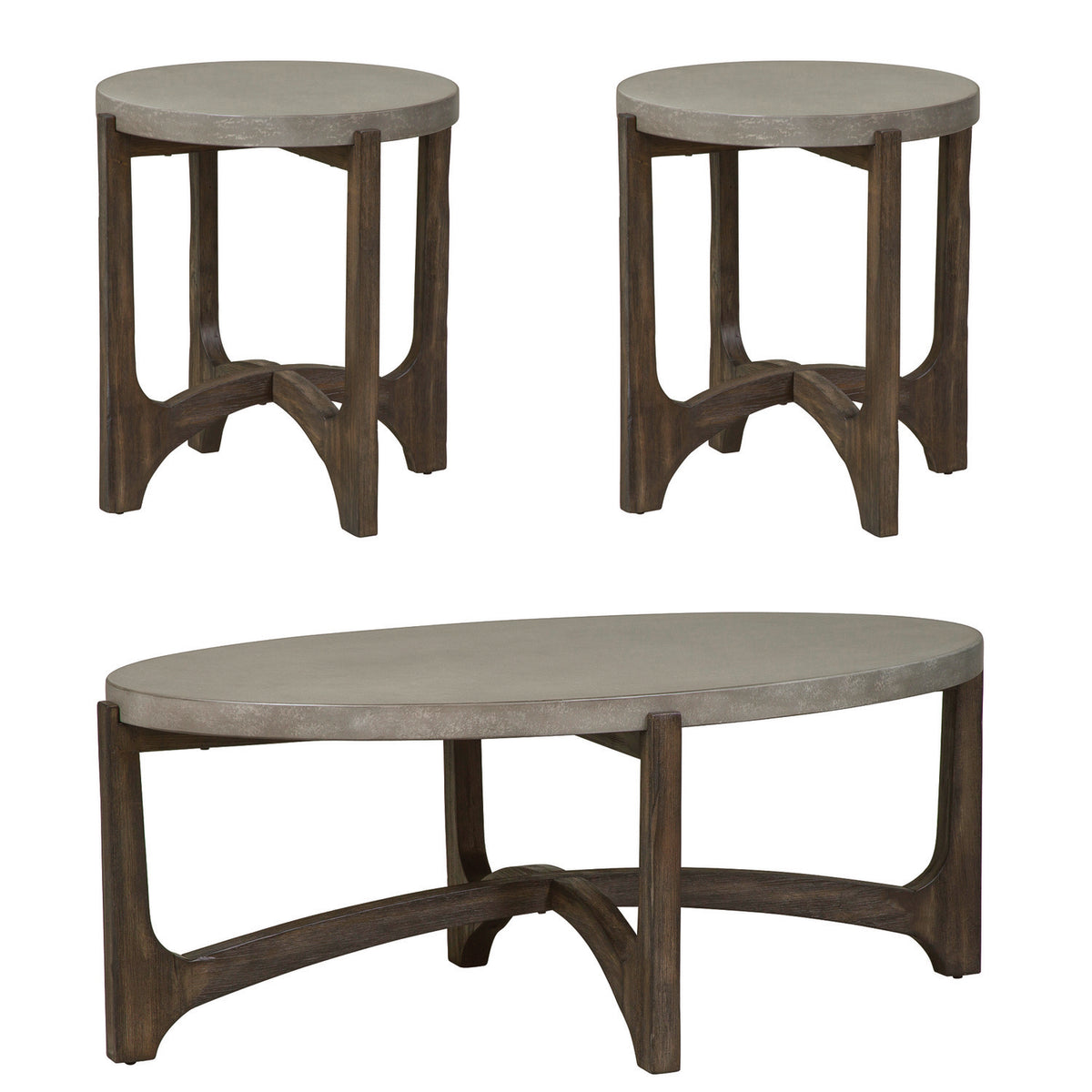 Cascade 3 Piece Set (1-Cocktail 2-End Tables) (292-OT-3PCS)