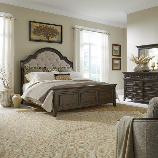 Paradise Valley Queen Uph Bed, Dresser & Mirror Bedroom Set