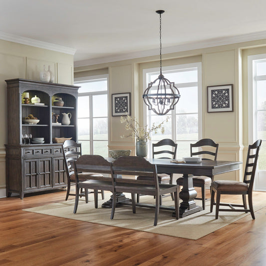 Paradise Valley 6 Piece Trestle Table Set