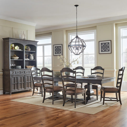 Paradise Valley 7 Piece Trestle Table Set