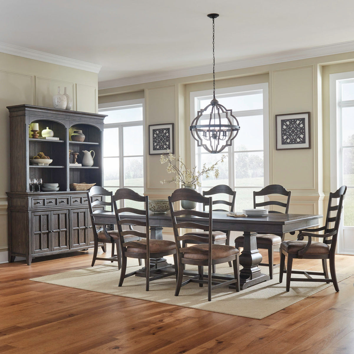 Paradise Valley Alt 7 Piece Trestle Table Set