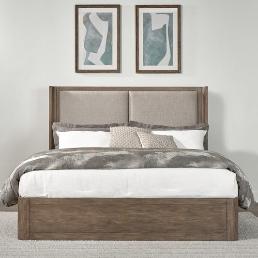 South Bend Queen Shelter Bed, 2 Night Stands